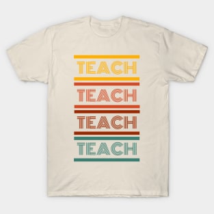 Retro Teach Teacher T-Shirt